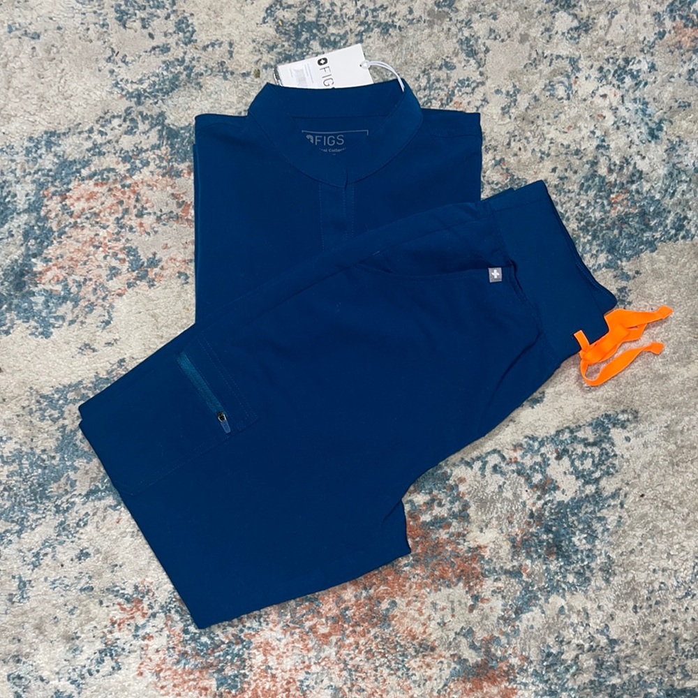 [FIGS] XSmall Deep Reef Scrub Set